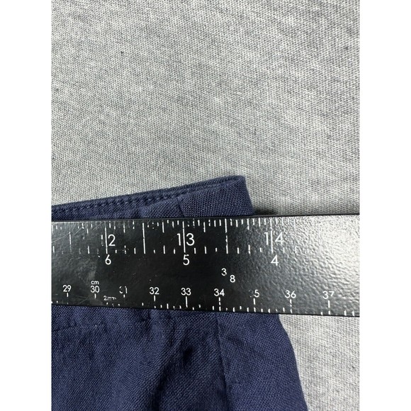 Frank & Eileen $298 Kinsale Italian Performance Linen Flax Size 2 - Navy Blue - Picture 10 of 14